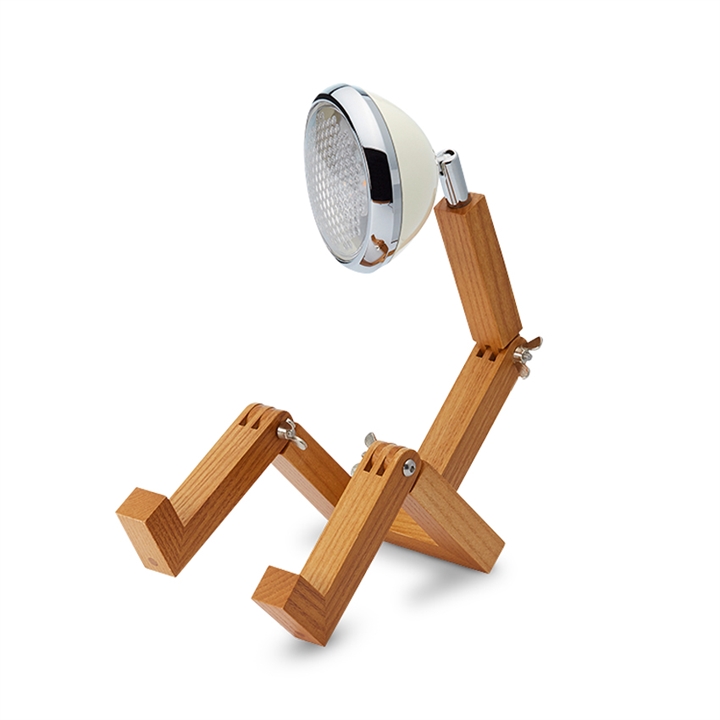 Mini Mr. Wattson tafellamp, Vintage wit